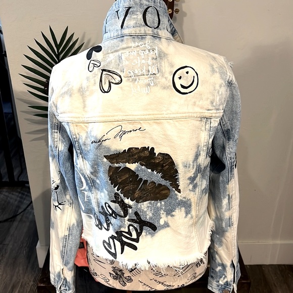Custom semi graffiti distressed jean jacket - Picture 16 of 16